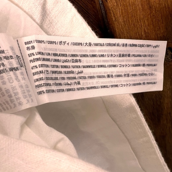 Abercrombie & Fitch Mara Vest Linen/Cotton Blend Mini Dress Ivory Size Medium - Picture 6 of 7